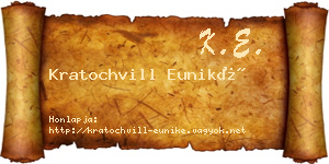 Kratochvill Euniké névjegykártya